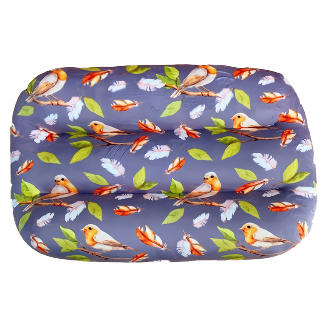 Atc Mattress 充氣枕頭 好收納可水洗 露營枕頭 TPU枕頭 展開(45 x 29 x 10cm) x 收納(13 x 18cm) 138g, 鳥 + 花卉, 1個