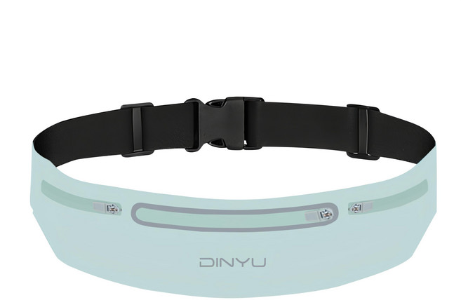 DINYU 防潑水貼身隱形運動腰包, 綠色, 1個