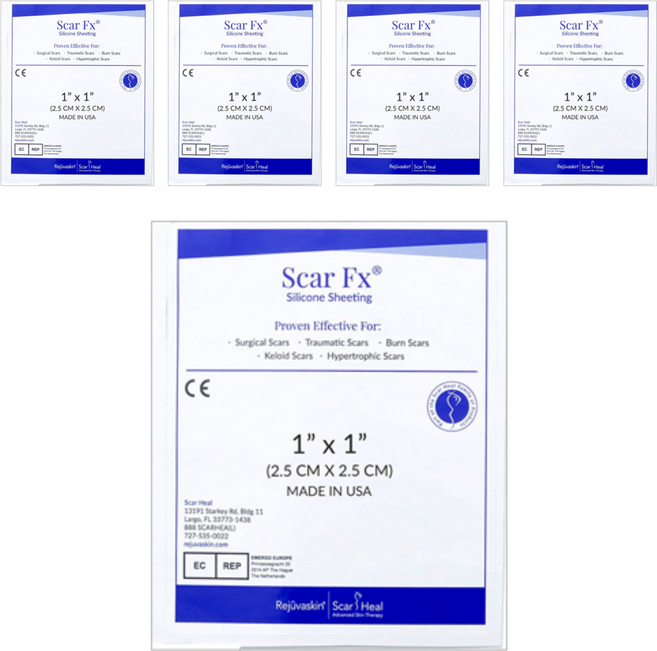 Rejuvaskin Scar Heal Scar Fx 疤痕護理矽膠片 2.5 x 2.5cm 10g, 5個