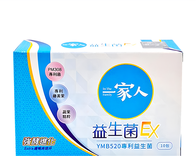 YM BIOMED 陽明生醫 一家人 益生菌EX 10條, 2.5g, 1盒
