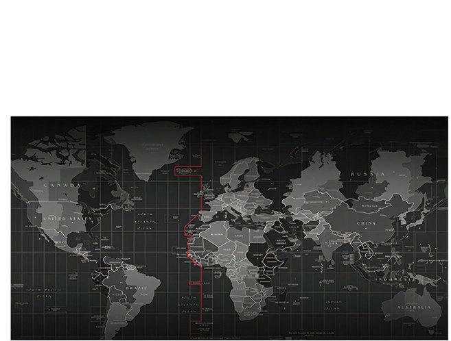 加大世界地圖多功能鼠墊, 黑色/灰色