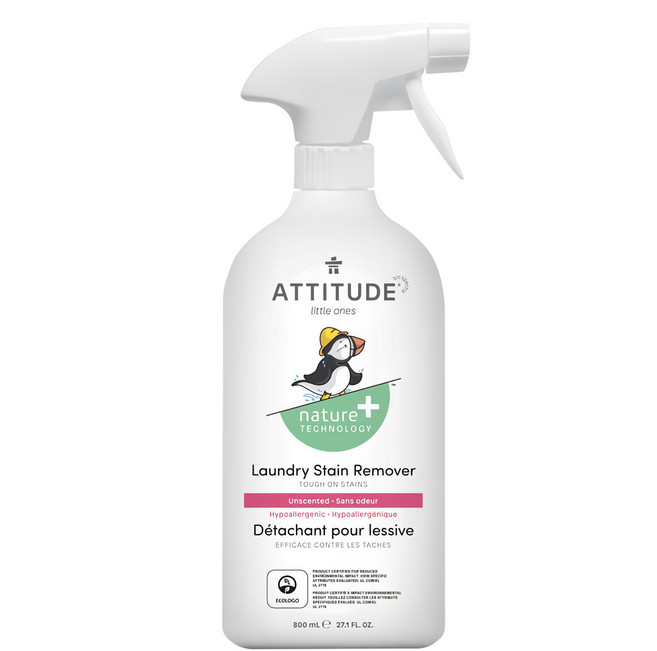 ATTITUDE 艾特優 嬰幼兒衣物去污劑, 1瓶, 800ml