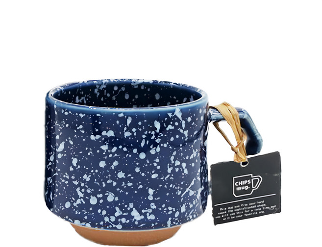 CHIPS mug. 咖啡杯, 藍色點點, 1個