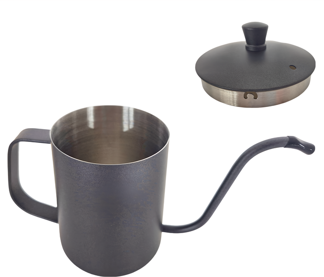 卡特屋 不鏽鋼咖啡手沖壺 有蓋, 壺身 + 壺蓋, 600ml, 1個