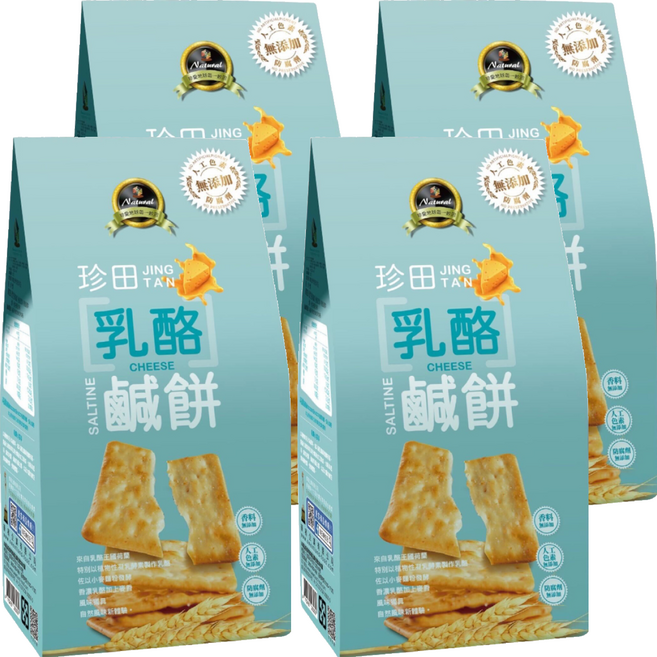 珍田生機 乳酪鹹餅, 162g, 4盒
