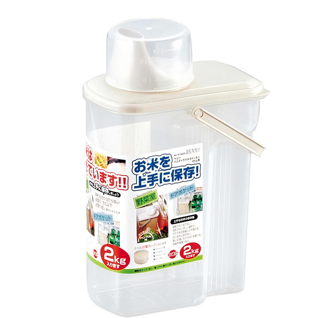 PEARL LIFE 珍珠金屬 日本製手提米桶 2kg, 1個