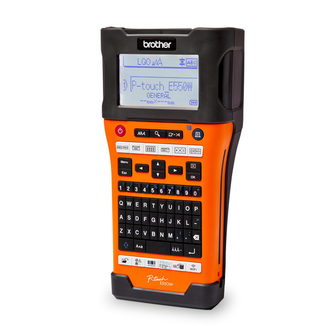 brother 兄弟牌 pt-e550w標籤機 3.5~24mm, 黑色 + 橘色, 1入