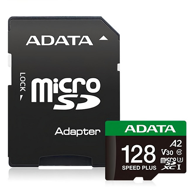 ADATA 威剛 Speed Plus microSDXC UHS-I U3 A2 V30 記憶卡 附轉卡, 1個, 128GB