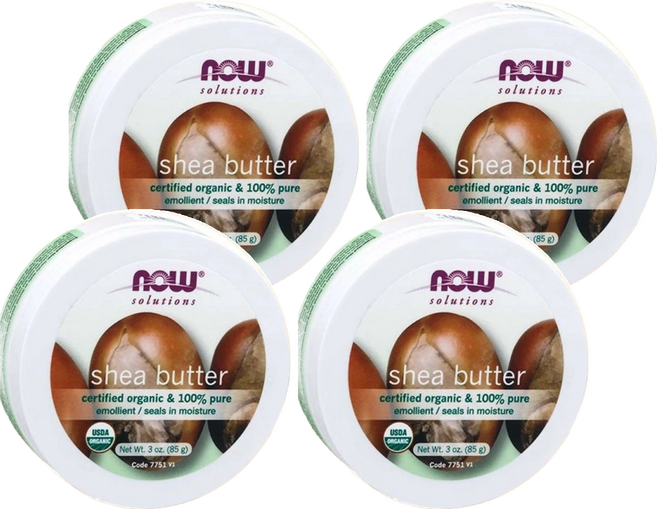 NOW solutions 美國USDA有機認證純油膏 乳木果油, 85g, 4罐