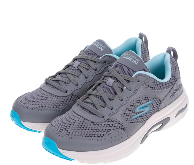 SKECHERS GO RUN ARCH FIT 女鞋 灰色網布跑鞋