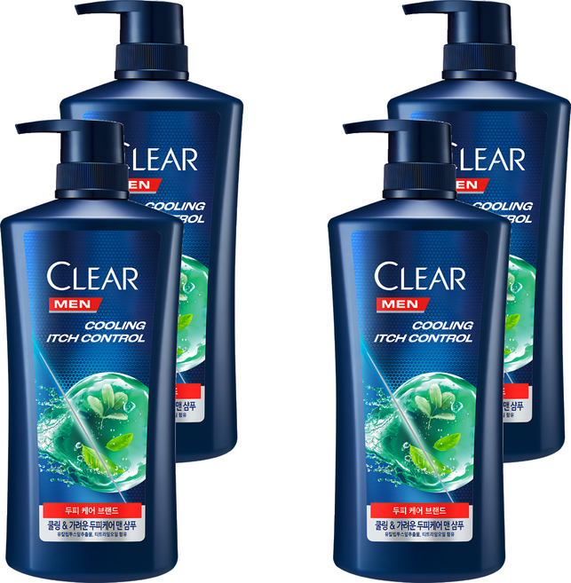 CLEAR 淨 清涼男士洗髮精, 650ml, 4瓶