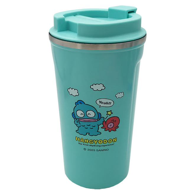 Sanrio 三麗鷗 人魚漢頓不鏽鋼咖啡杯, 500ml, 1個, 綠色