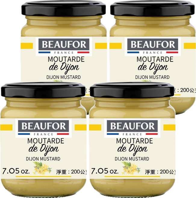 BEAUFOR 堡芙 法式芥末醬, 200g, 4罐