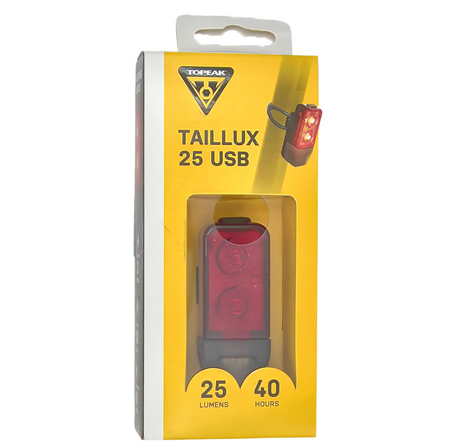 TOPEAK TAILLUX 25 USB自行車後車燈警示燈 25流明 Red TMS097 1個