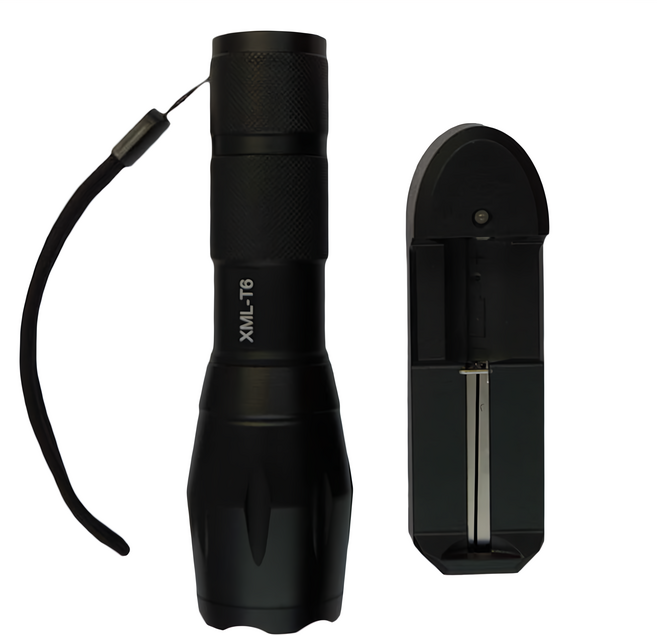LifeShopping 18650 T6隨身手電筒套裝 CAOL0023S, 1組