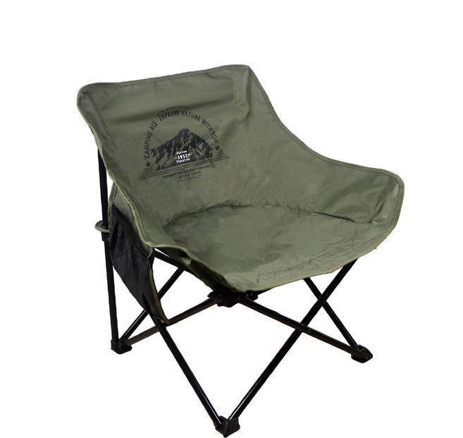 CAMPING ACE 野樂 彎月戰術椅 ARC-883NG 軍墨綠 600D牛津布 5mm厚度泡綿 耐磨骨架結構 側邊網袋收納設計, 1個