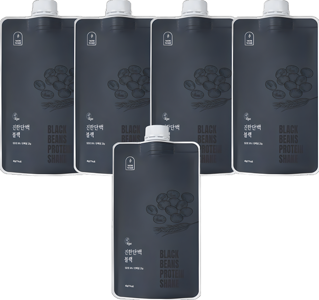 맘메이크 진한단백 블랙, 40g, 5개