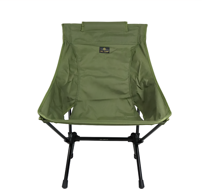 OWL CAMP 中型椅 MF-20M5 74 x 58.5 x 41cm 收納50 x 14cm 1.3Kg, 軍綠色, 1個