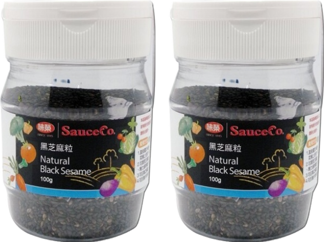 味榮 黑芝麻粒, 100g, 2罐