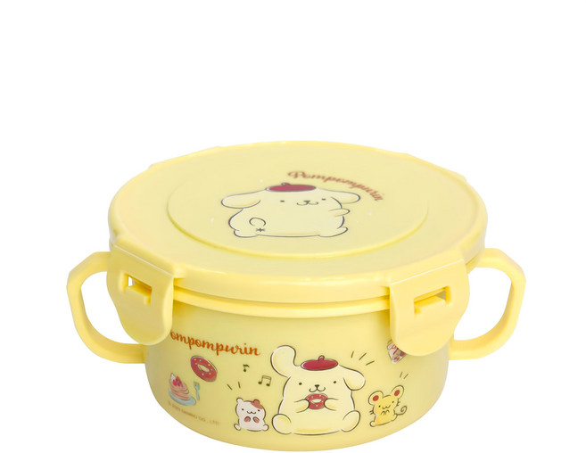 Sanrio 三麗鷗 布丁狗 不鏽鋼雙耳隔熱碗 KS-6603PN 15.5 x 13.5 x 7cm 400ml, 布丁狗 黃色, 1個