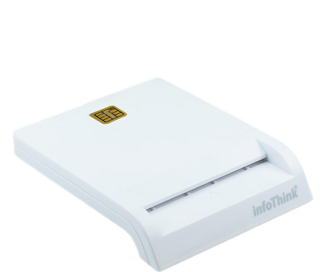 infoThink 訊想科技 ATM報稅晶片讀卡機 台灣製, 1個, IT-500UTW, 白色