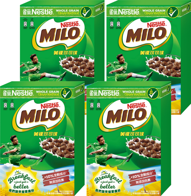 MILO 美祿 可可球早餐脆片, 170g, 4盒