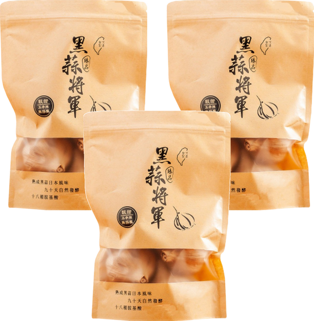 黑蒜將軍 養生黑蒜頭, 200g, 3包