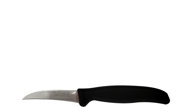 AMBROGIO SANELLI 山里尼 SUPRA彎削皮刀 7CM 23g 德國特殊不鏽鋼 高級TPE手柄 義大利製, 黑色, 1支