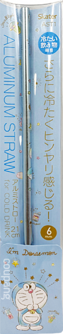 Skater Doraemon 鋁製吸管, 1入, 1支