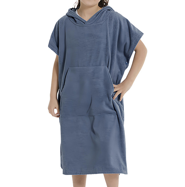 B&S 浴巾衣/吸水毛巾衣 (升級口袋款) - 兒童款 85x65cm 超細纖維面料