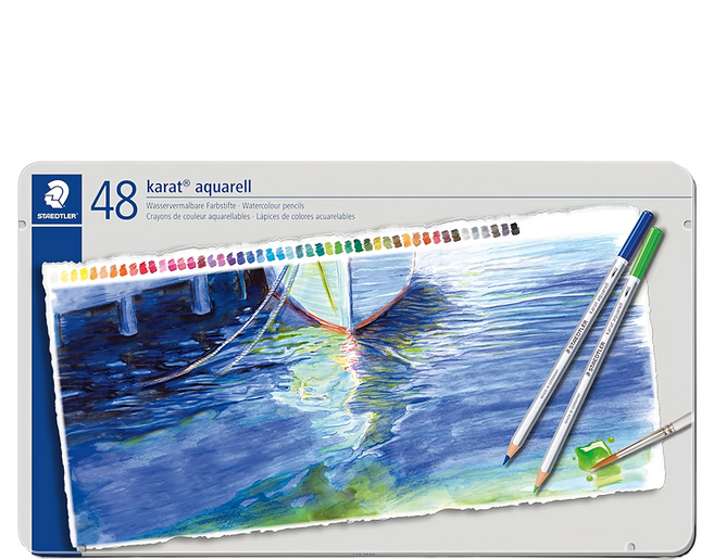 STAEDTLER 施德樓 Karat Aquarell 水彩色鉛筆, 48色, 1盒