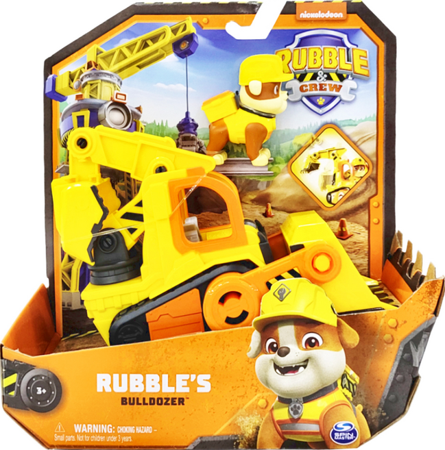 SPIN MASTER 汪汪隊立大功 小礫與工程家族系列玩具, 小礫 + 挖掘推土機, 1組