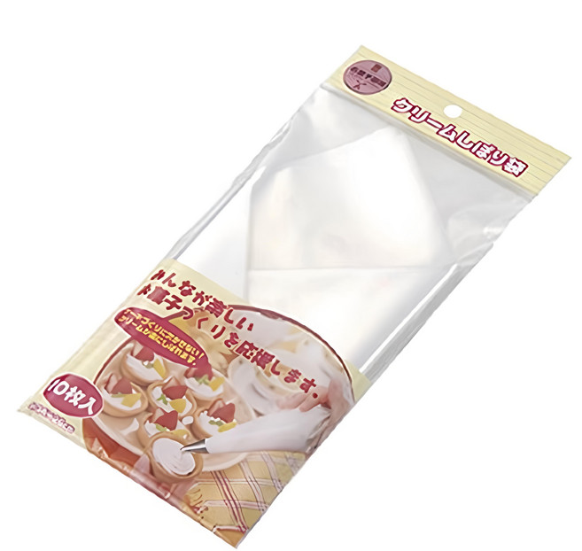 日本 echo 奶油擠花袋 10入 340 x 260mm 厚0.055mm, 1入, 透明