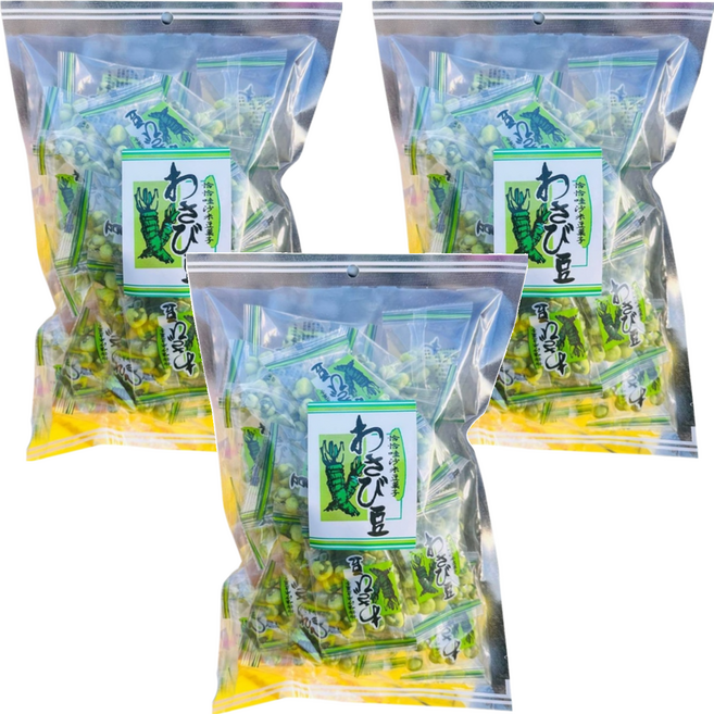 恰恰 哇沙米豆菓子, 250g, 3袋