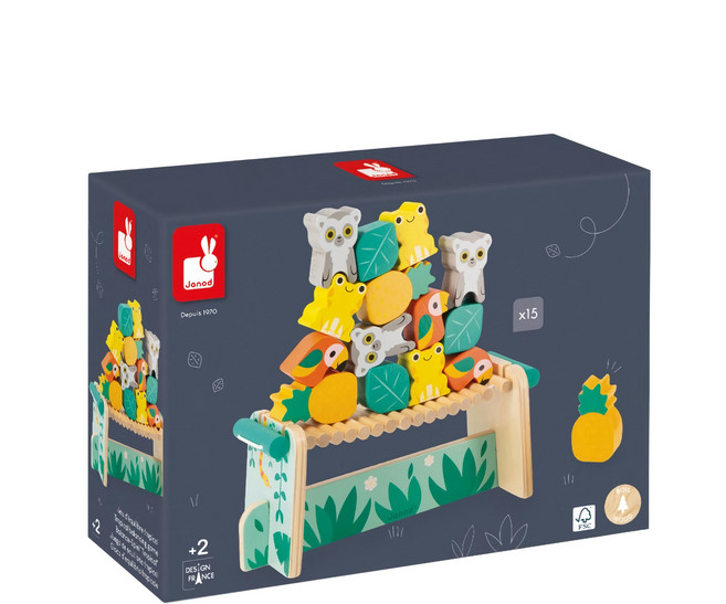 Janod 雨林大冒險 雨林動物疊疊樂, 1組
