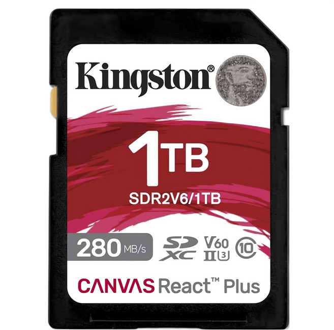 Kingston 金士頓 Canvas React Plus SDXC 記憶卡 SDR2V6, 1個, 1TB