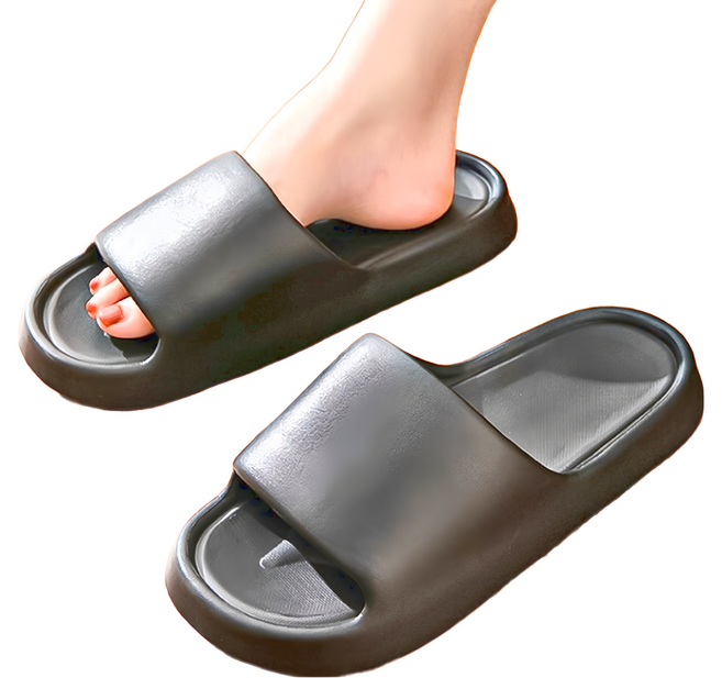 踩屎感拖鞋 4雙, 38~39, 時尚黑, 1組