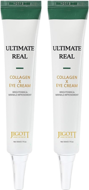 JIGOTT 膠原蛋白彈力緊緻眼霜 50ml 亮白改善皺紋, 2條