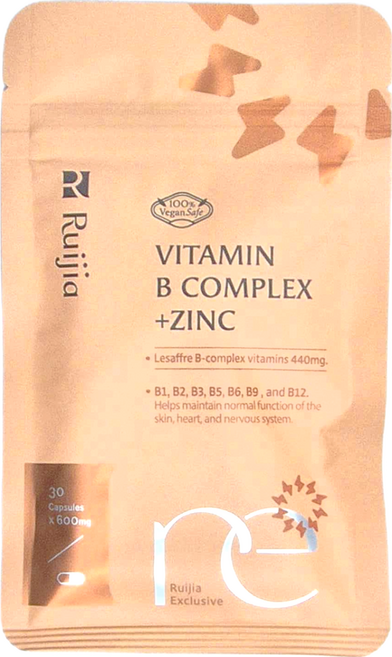 Ruijia 露奇亞 天然酵母B群 + 鋅, 18g, 30顆, 3包