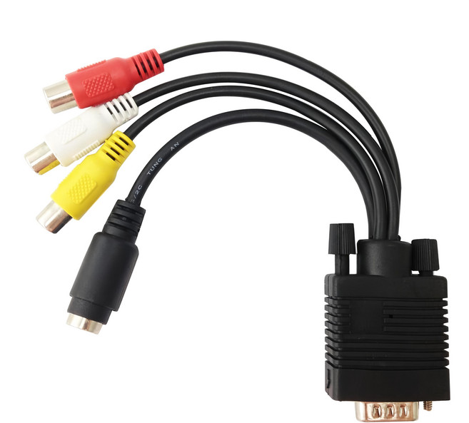 Bravo-U VGA 轉 AV端子線 + S端子, 單一商品, 1條
