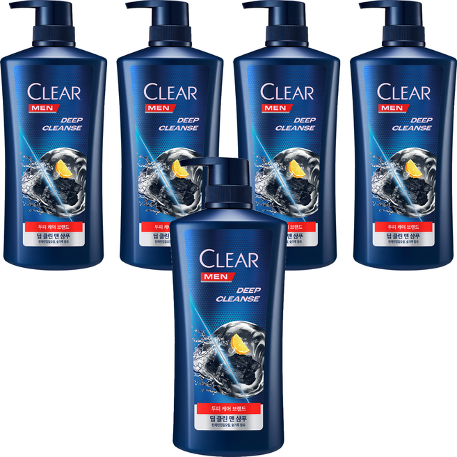 CLEAR 淨 深層潔淨男士洗髮精, 650ml, 5瓶