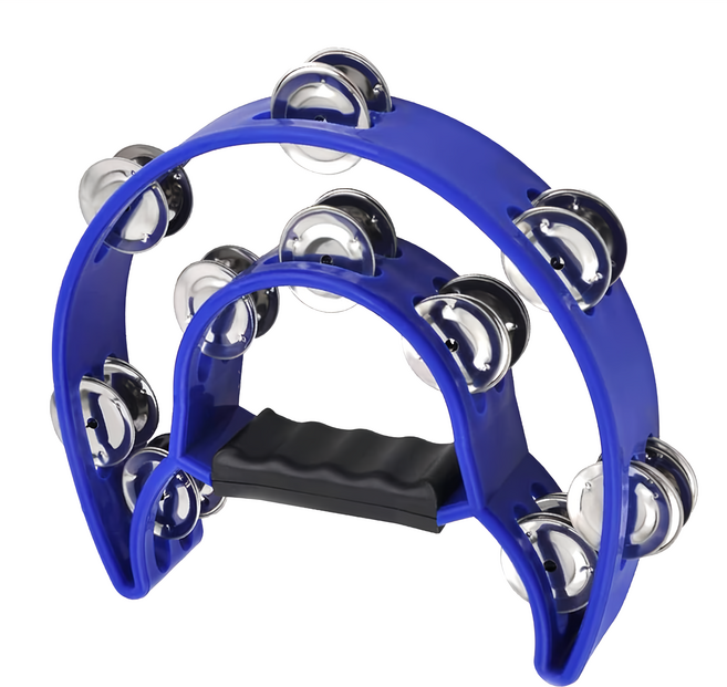 恩心樂器 半月鈴鼓 藍色 教學用打擊樂器 節奏鼓 音樂教育, 1個