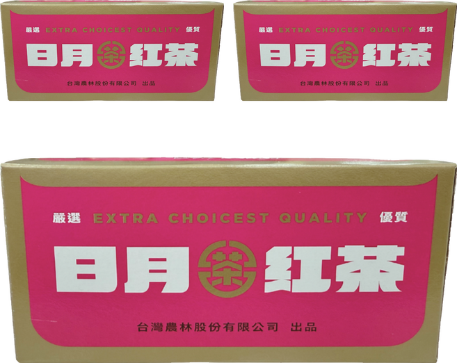 台灣農林 日月紅茶 茶包, 2.4g, 25包, 3盒