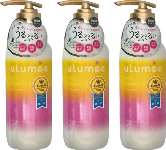 ulumee 胺基酸保濕修復潤髮乳, 480g, 3瓶