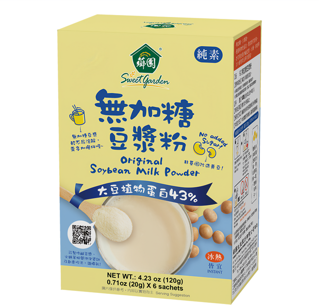 薌園 無加糖豆漿粉, 120g, 1盒