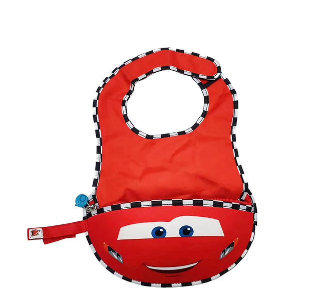 b.box 旅行圍兜袋 附矽膠軟湯匙, 麥坤 紅色, 1組, 1組