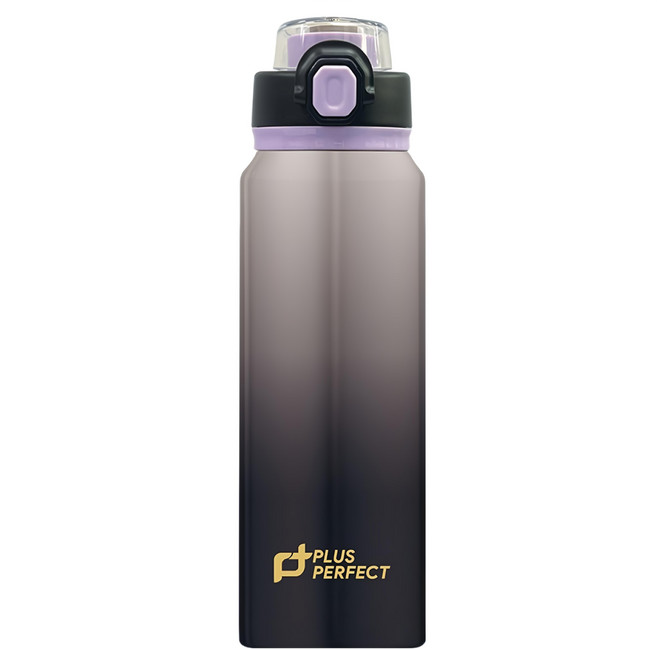 PLUS PERFECT 理想 晶鑽316陶瓷運動彈跳杯, 漸層黑, 750ml, 1個
