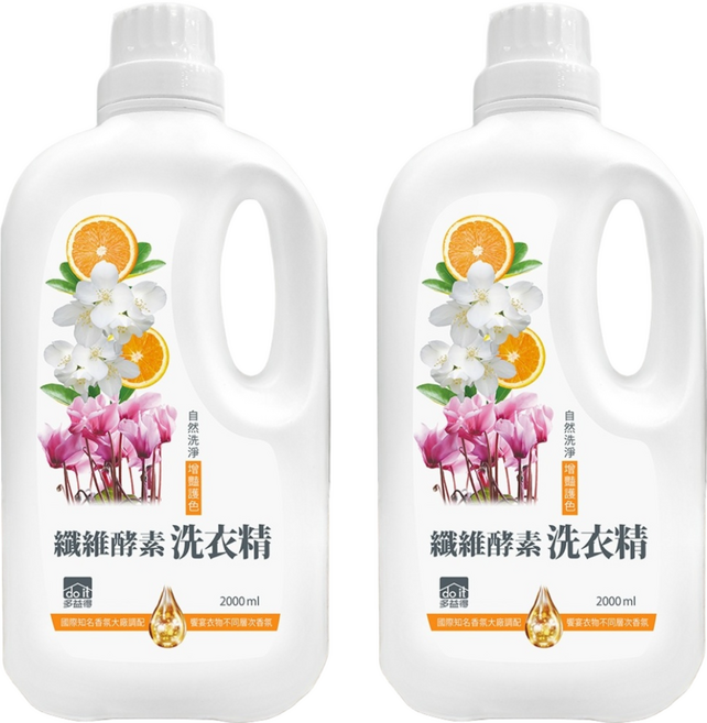 do it 多益得 纖維酵素洗衣精, 2L, 2瓶