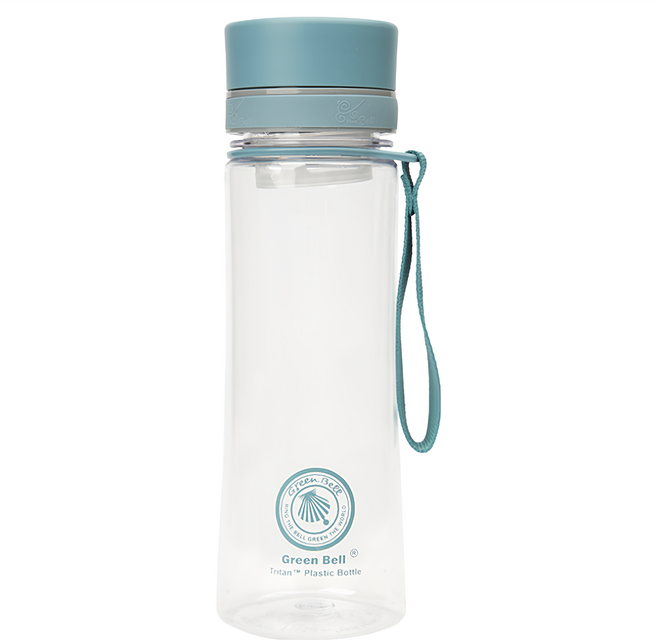 Green Bell 綠貝 花漾太空壺 500ml Tritan材質 不含雙酚A 耐衝擊 附隔層濾網, Macaroon藍, 1個