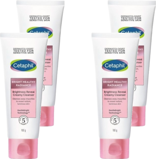 Cetaphil 舒特膚 BHR淨白無瑕洗面乳 溫和淨白技術, 100g, 4條